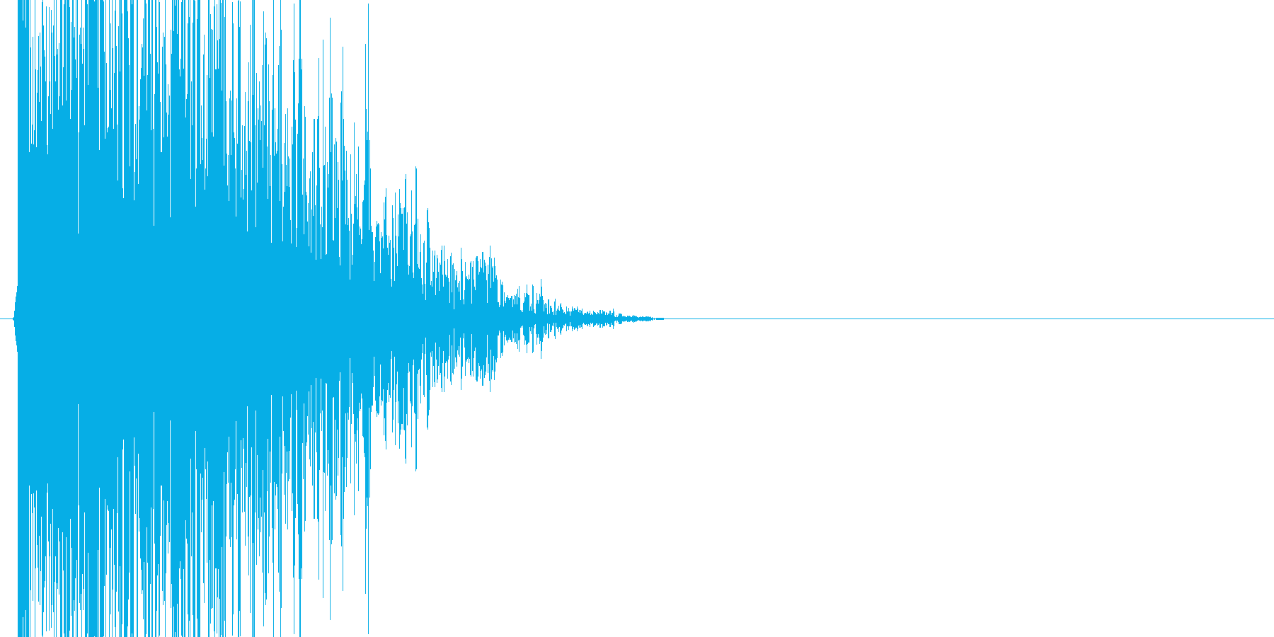 ドーンという衝撃音の再生済みの波形