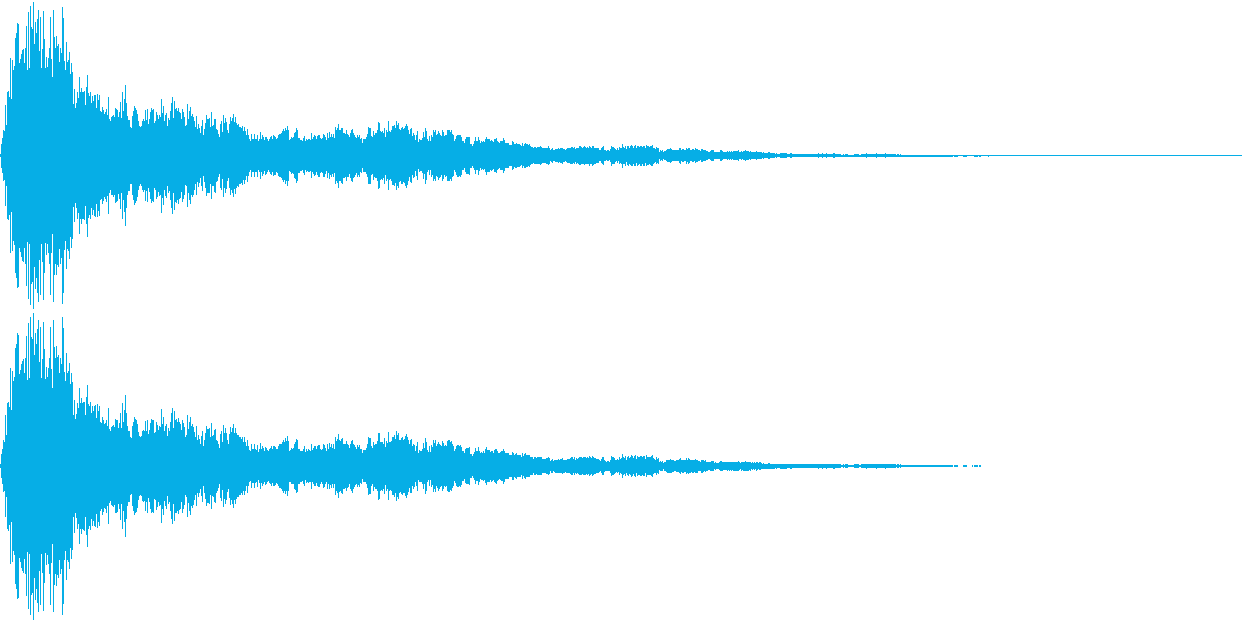 鈴をイメージしたアラーム音の再生済みの波形