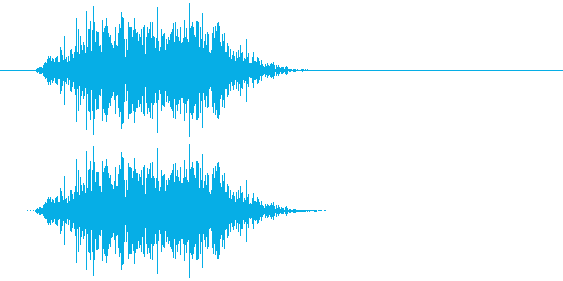 チャックの開け閉め音の再生済みの波形