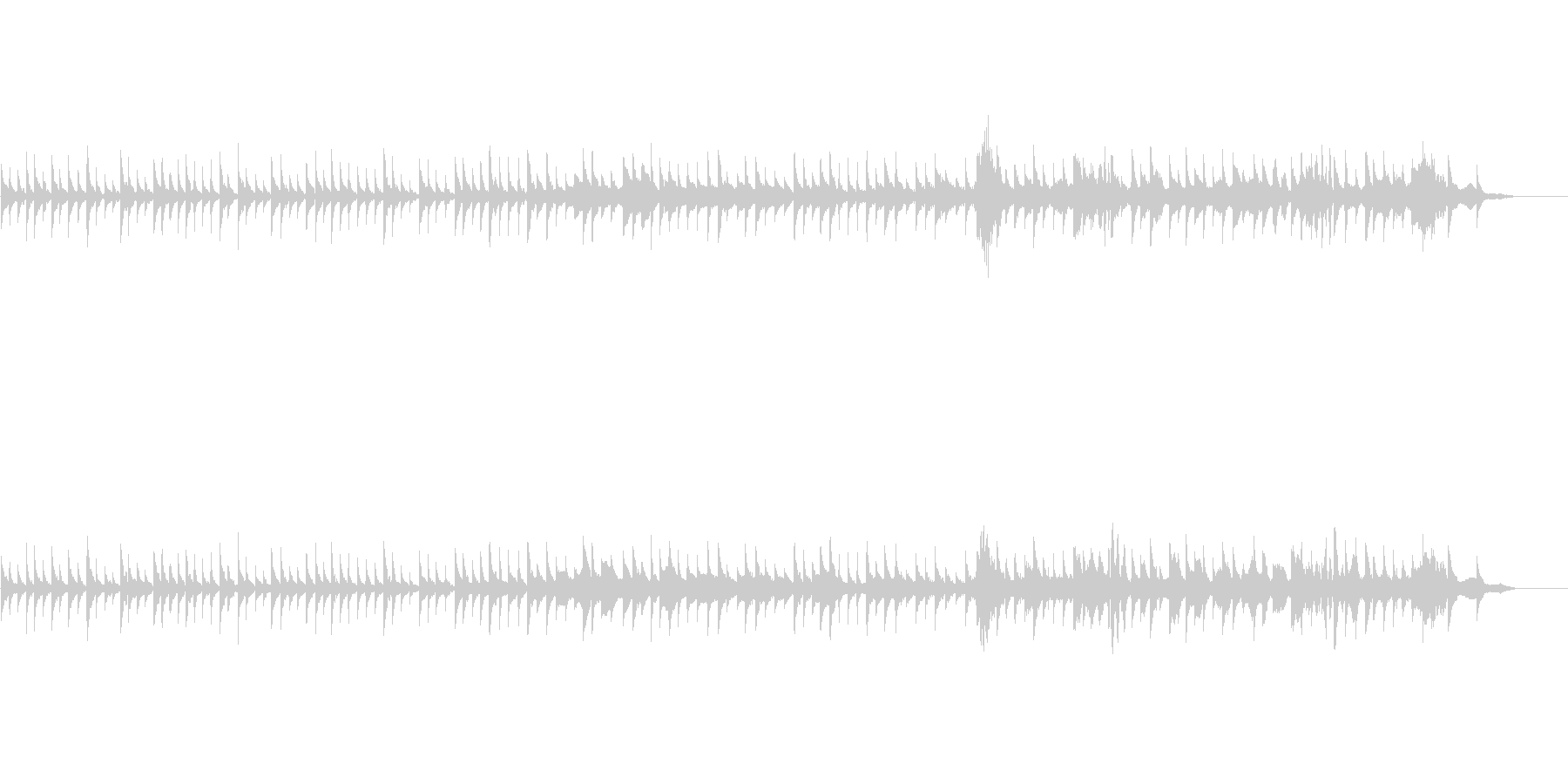 徐々に恐怖なオルゴールBGM(ホラー)の未再生の波形