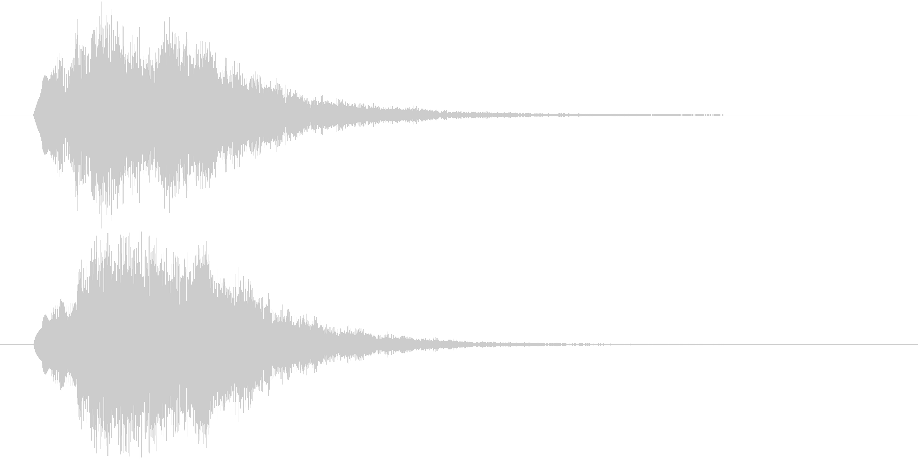 テロップ等に使えるベル系効果音の未再生の波形