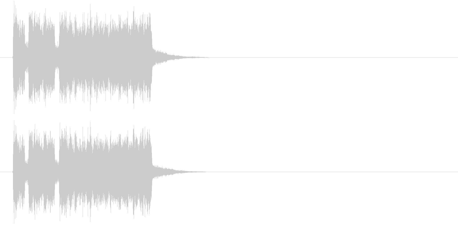 疾走感のある明るい行進曲の未再生の波形