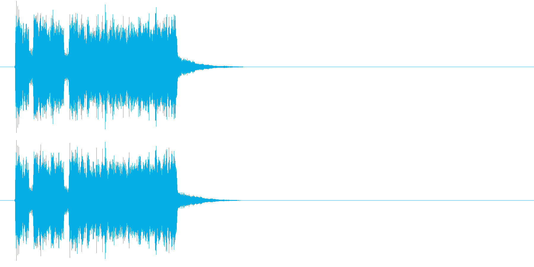 疾走感のある明るい行進曲の再生済みの波形