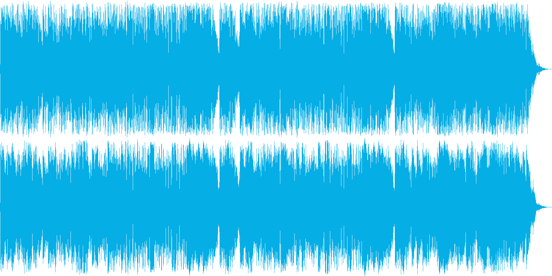 ゆったりして安らぐインスト曲の再生済みの波形