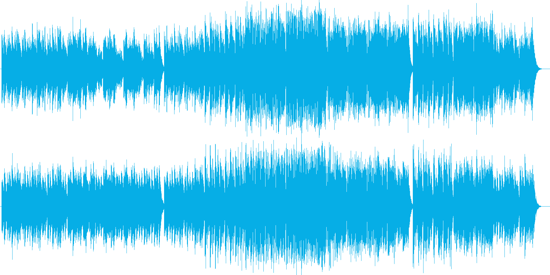 美しい音色のオルゴールシンセなどの曲の再生済みの波形