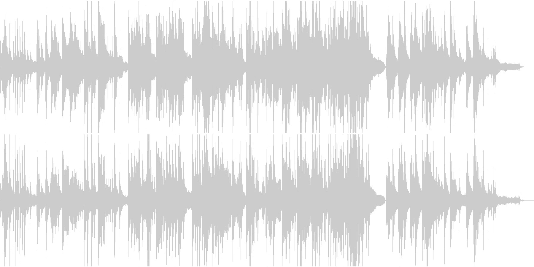移り変わっていくものを表したピアノ曲の未再生の波形