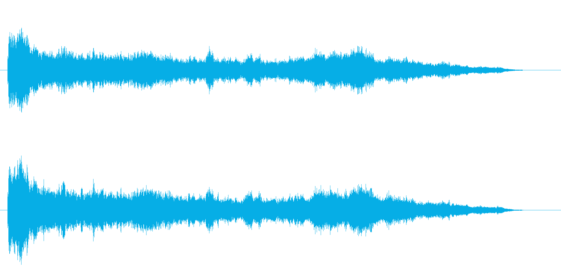 幻想的で不安な鐘の音の再生済みの波形