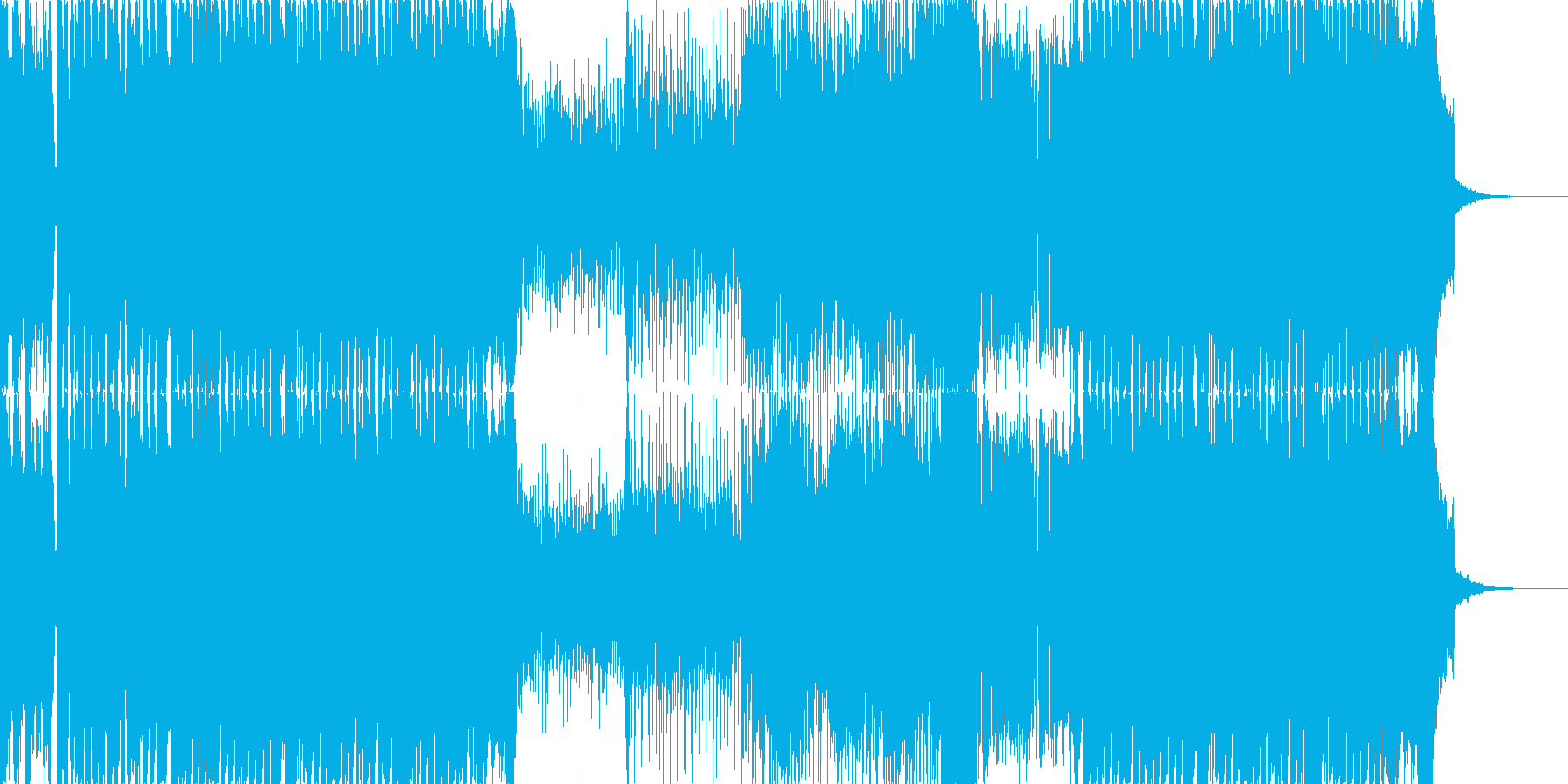 ハイテンションなワブルベースのEDMの再生済みの波形