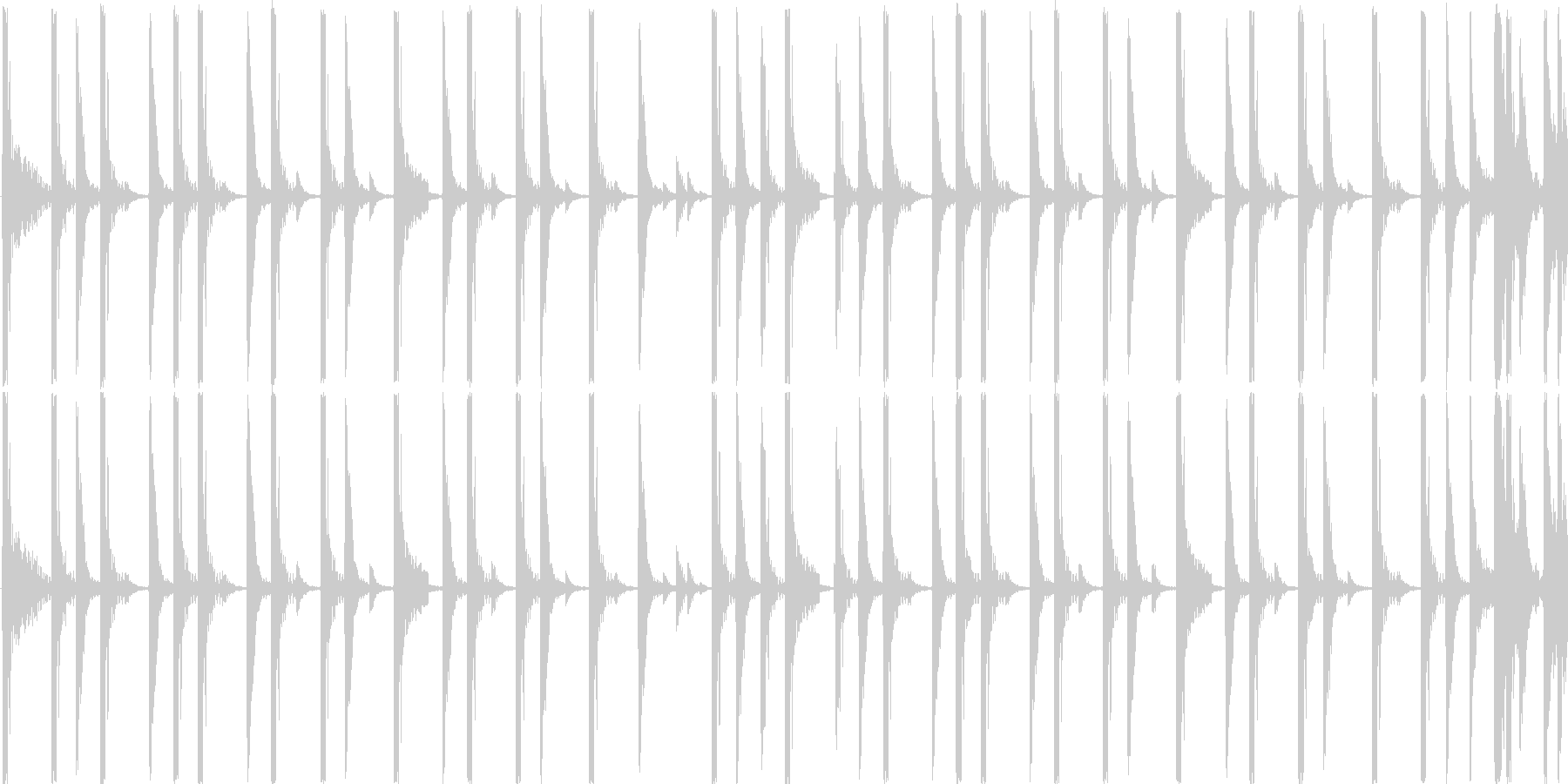 ロックのドラムをイメージした楽曲です。の未再生の波形