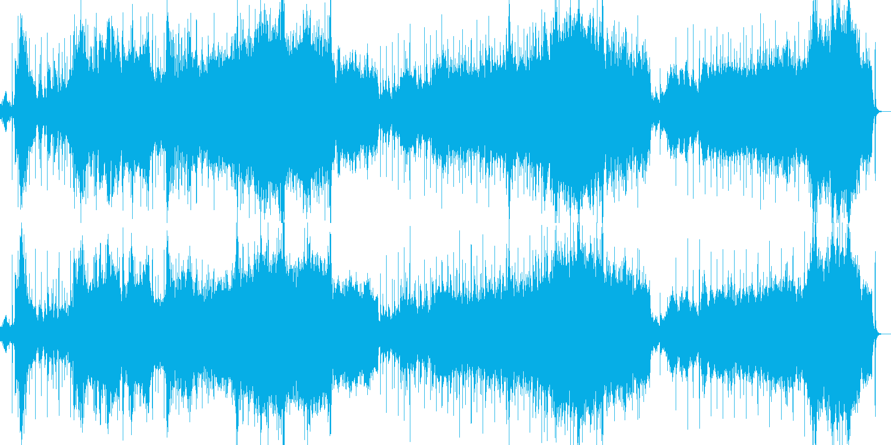 水の印象をイメージ化したヒーリング音楽の再生済みの波形