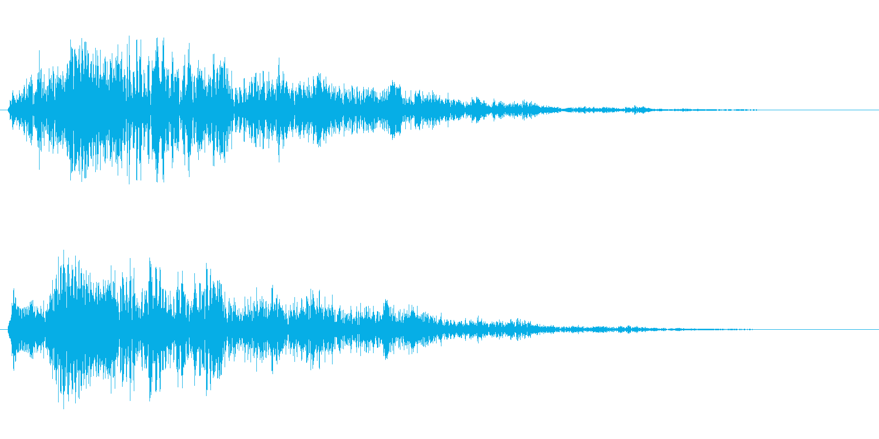 ビヨヨヨーン(跳ねる、消える、バネの音)の再生済みの波形