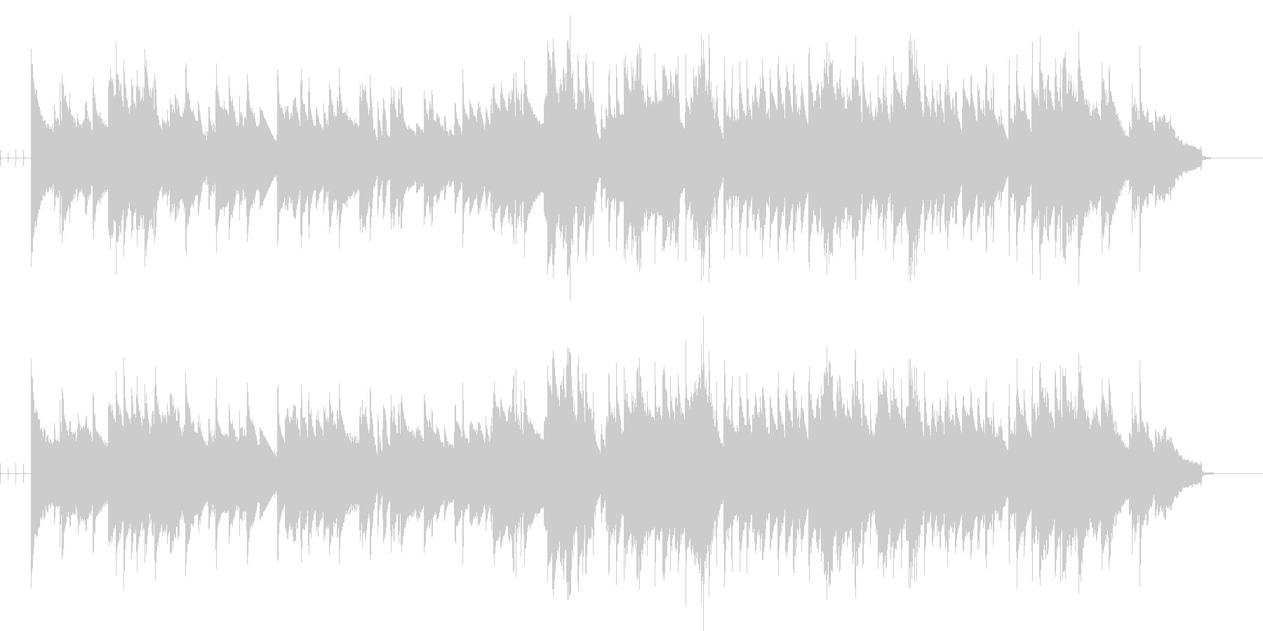 ゆっくりなテンポのジャズっぽい曲の未再生の波形