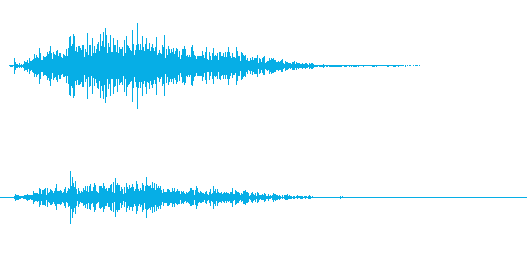 鼻をすすった時に出る音の再生済みの波形