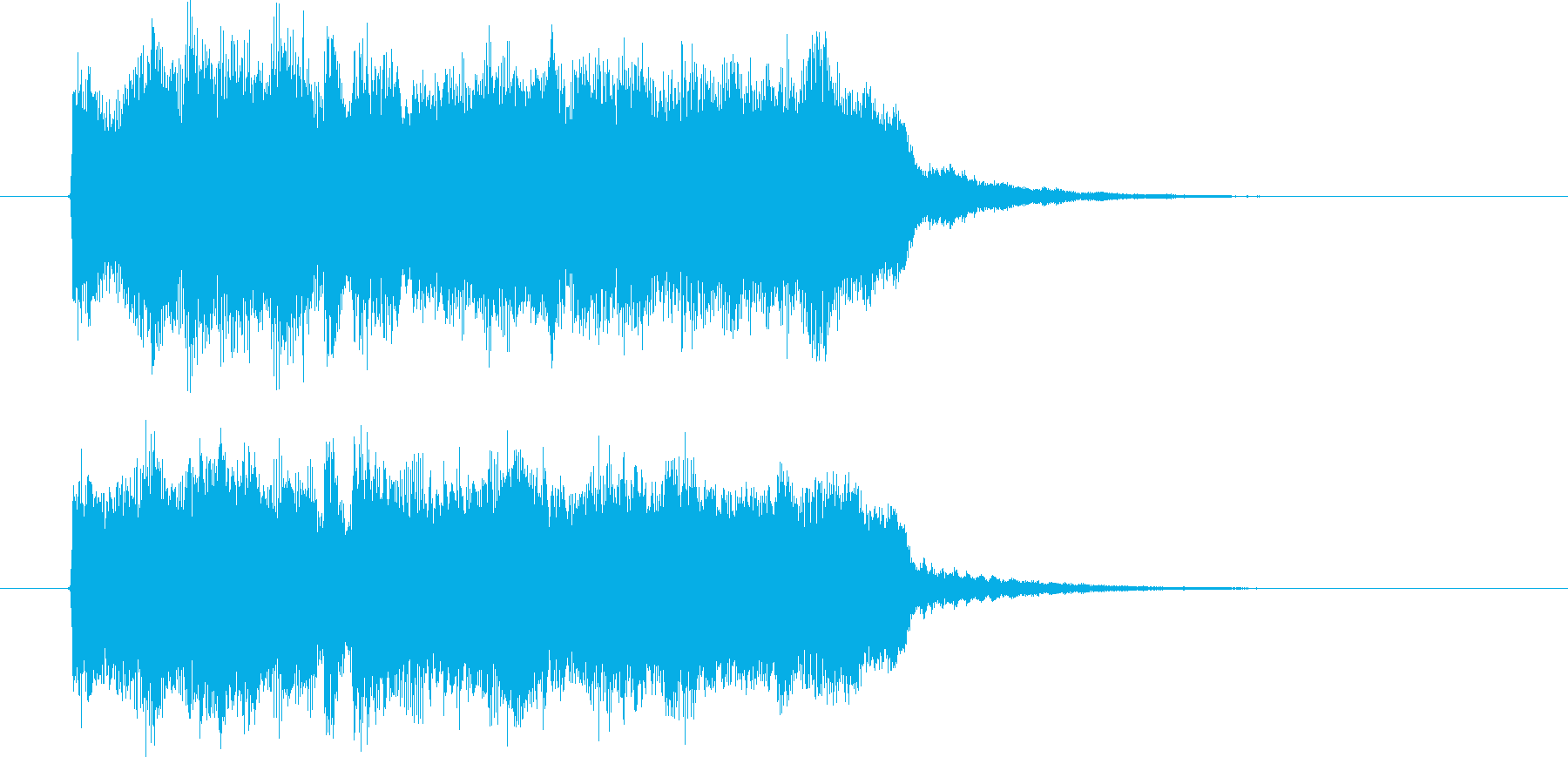 ゆっくりと落ち着いたリラクゼーション音楽の再生済みの波形