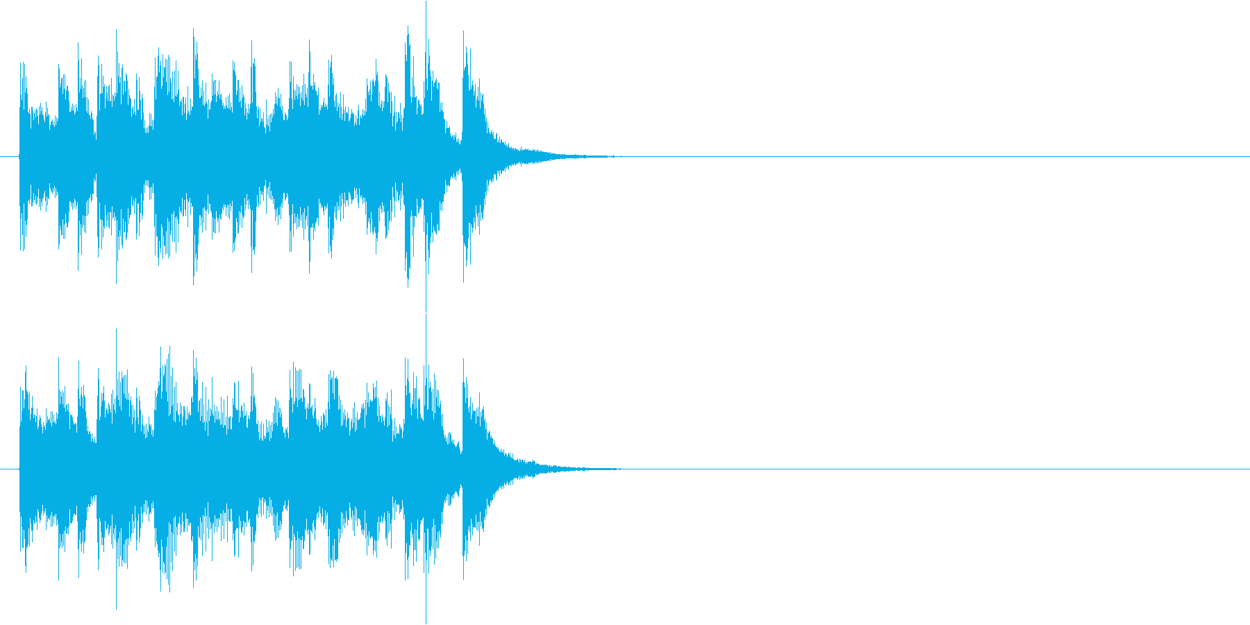 ジングル(ボサノバ調)の再生済みの波形