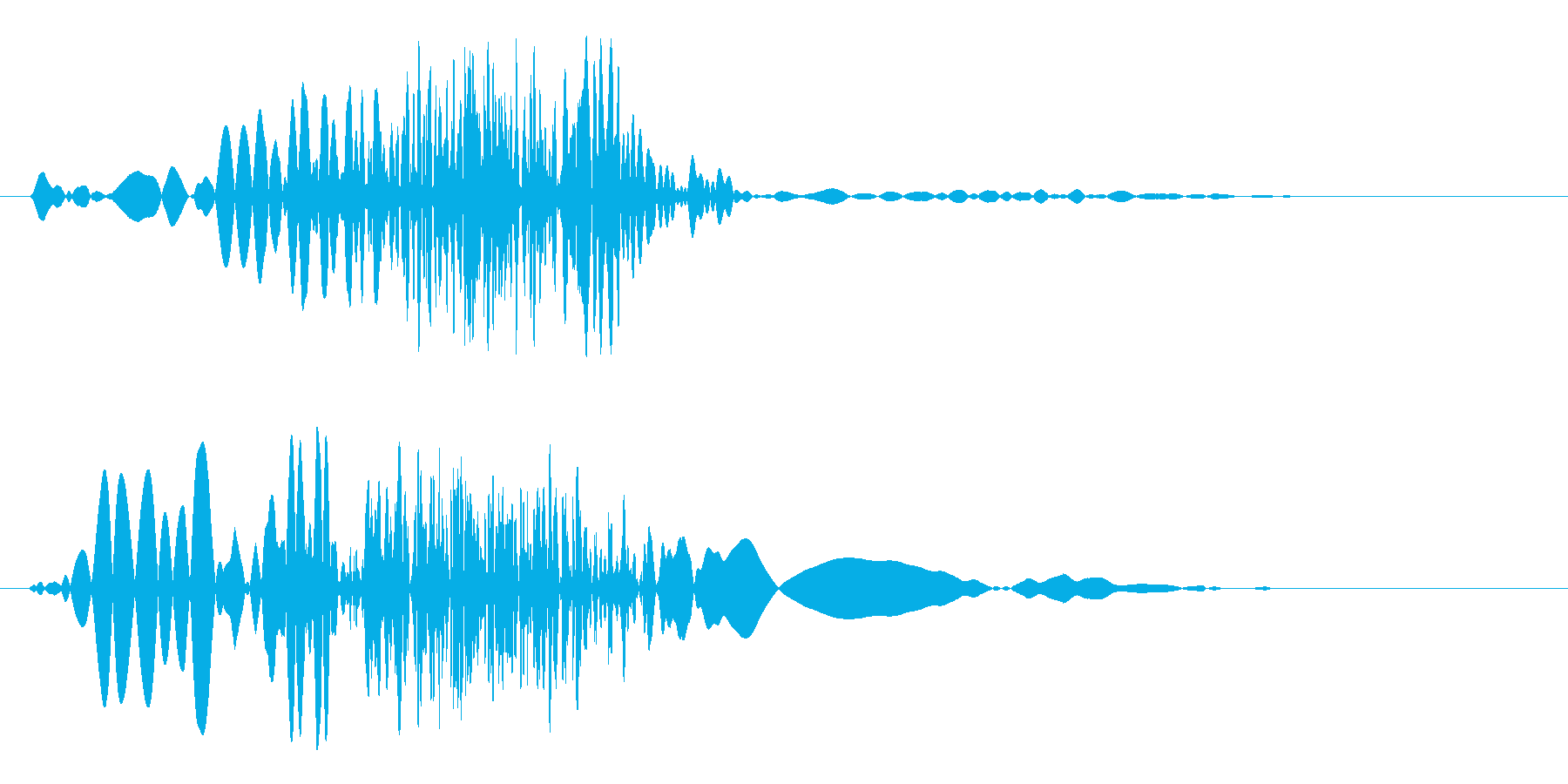 ビュッ(風を切るような短い音)の再生済みの波形