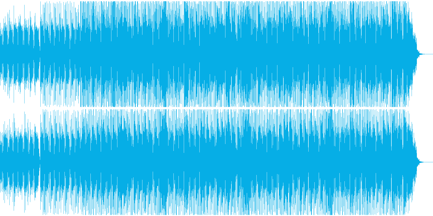 ベースが特徴的なジャズファンク系BGMの再生済みの波形