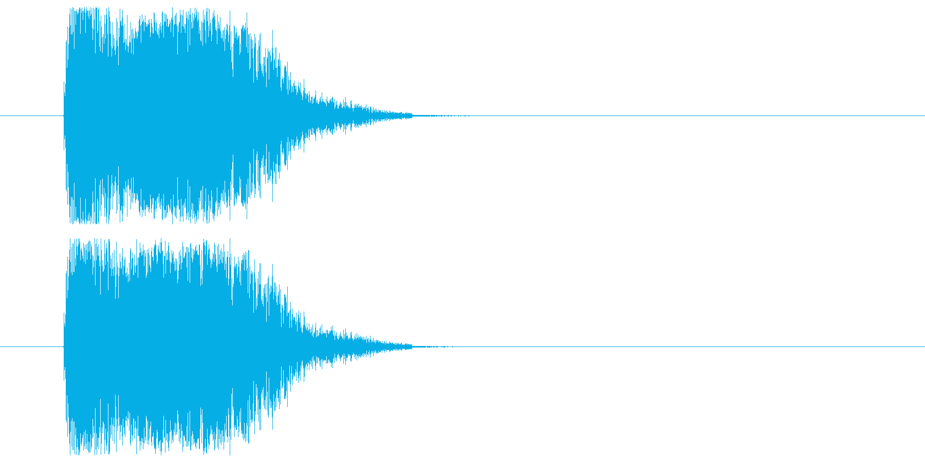打撃音_ダメージ音の再生済みの波形