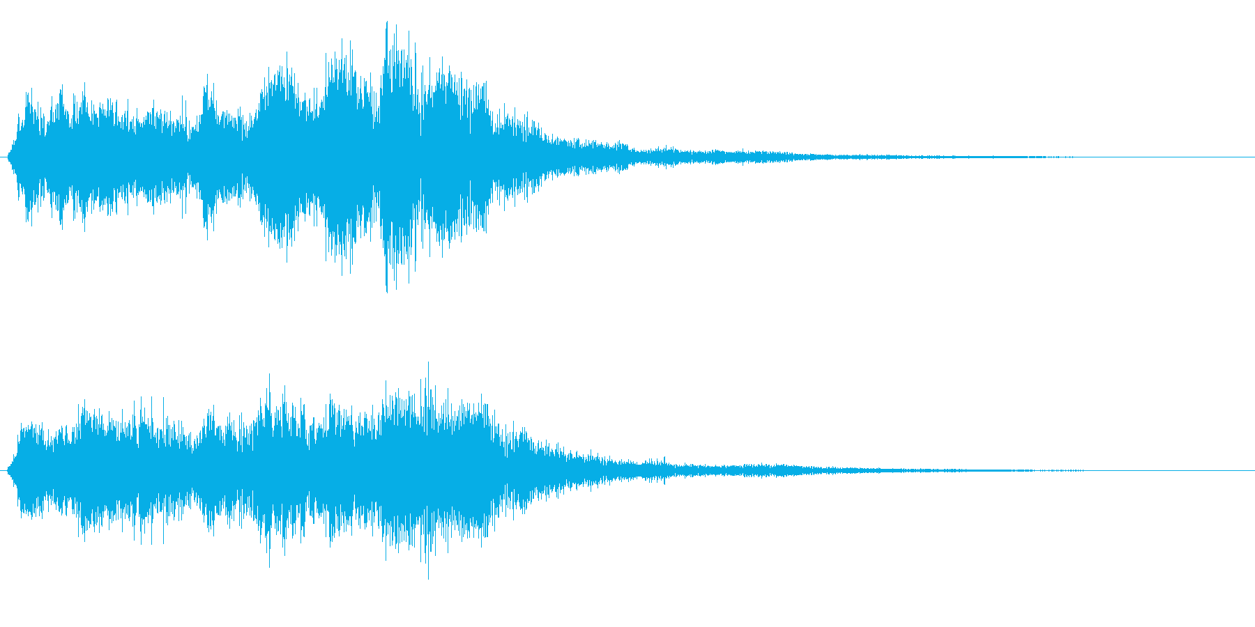 勇壮なバイオリンの場面転換音 CMインの再生済みの波形