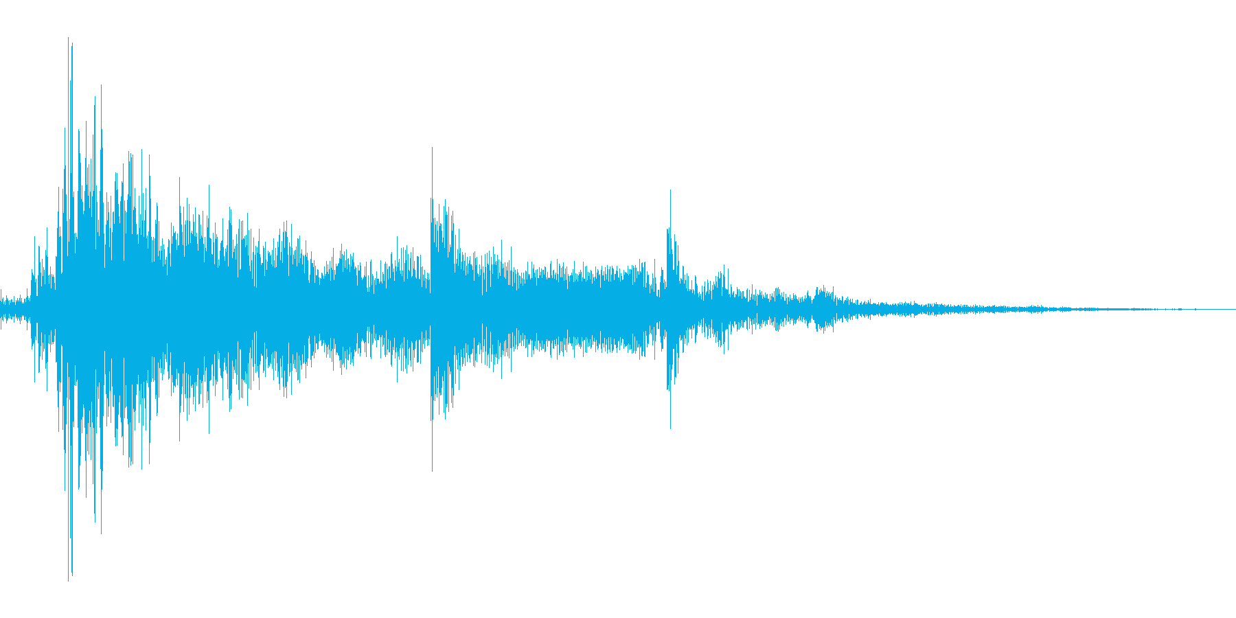 カギが落ちた音mの再生済みの波形