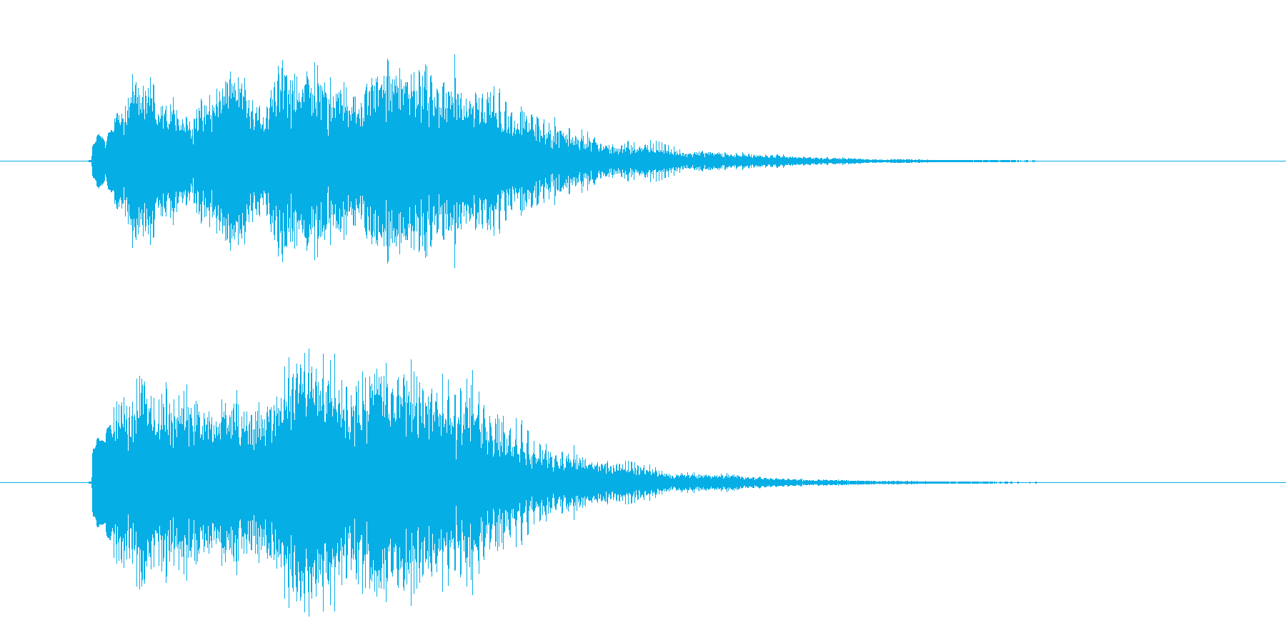 ピロンロンロン(なめらかなお知らせ音)の再生済みの波形