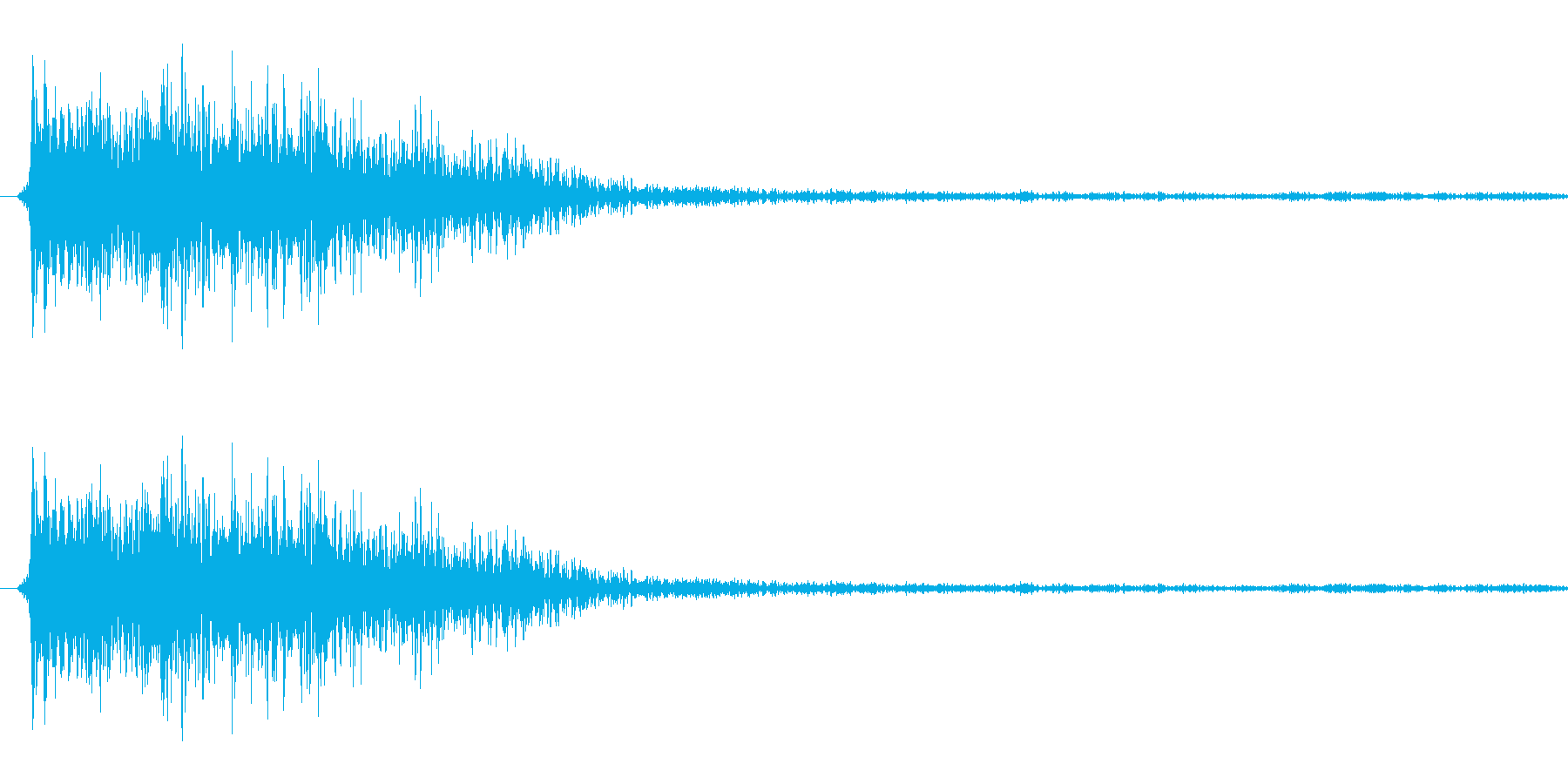 クイズの出題されるときの音の再生済みの波形