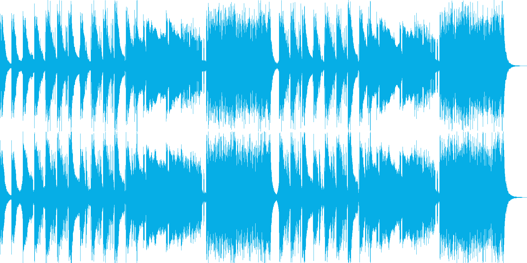 重苦しくてちょっと変な声が入る曲の再生済みの波形