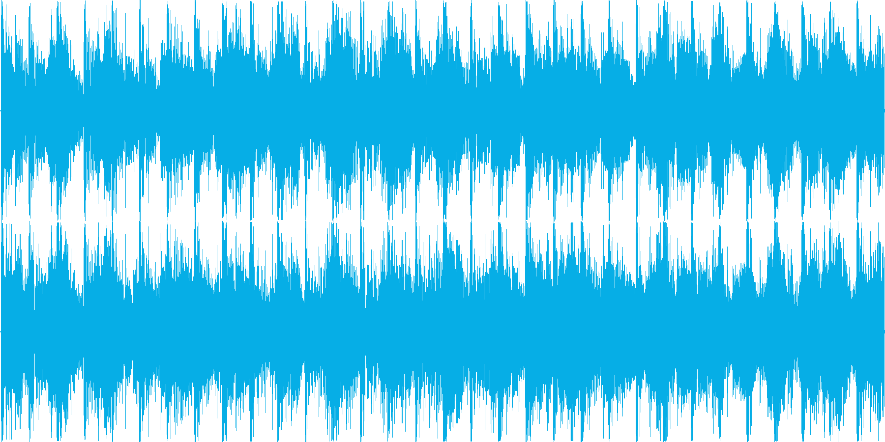 ハウス風のリズムを基調としたループ楽曲…の再生済みの波形