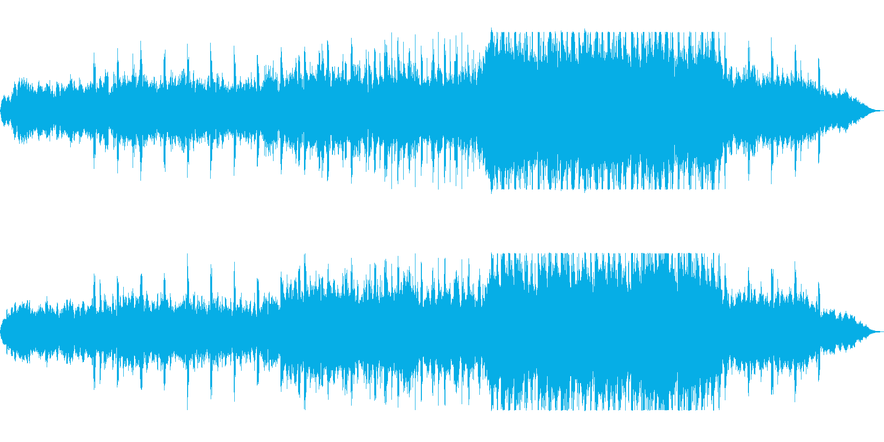 穏やかで幻想的なミディアムテンポの曲の再生済みの波形