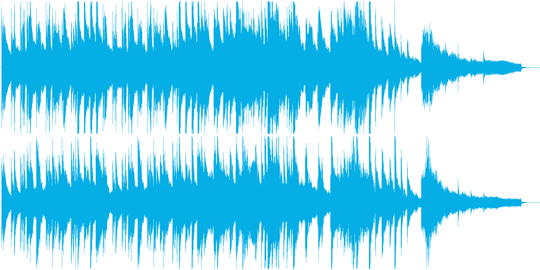 静けさと不思議さのあるピアノ楽曲の再生済みの波形