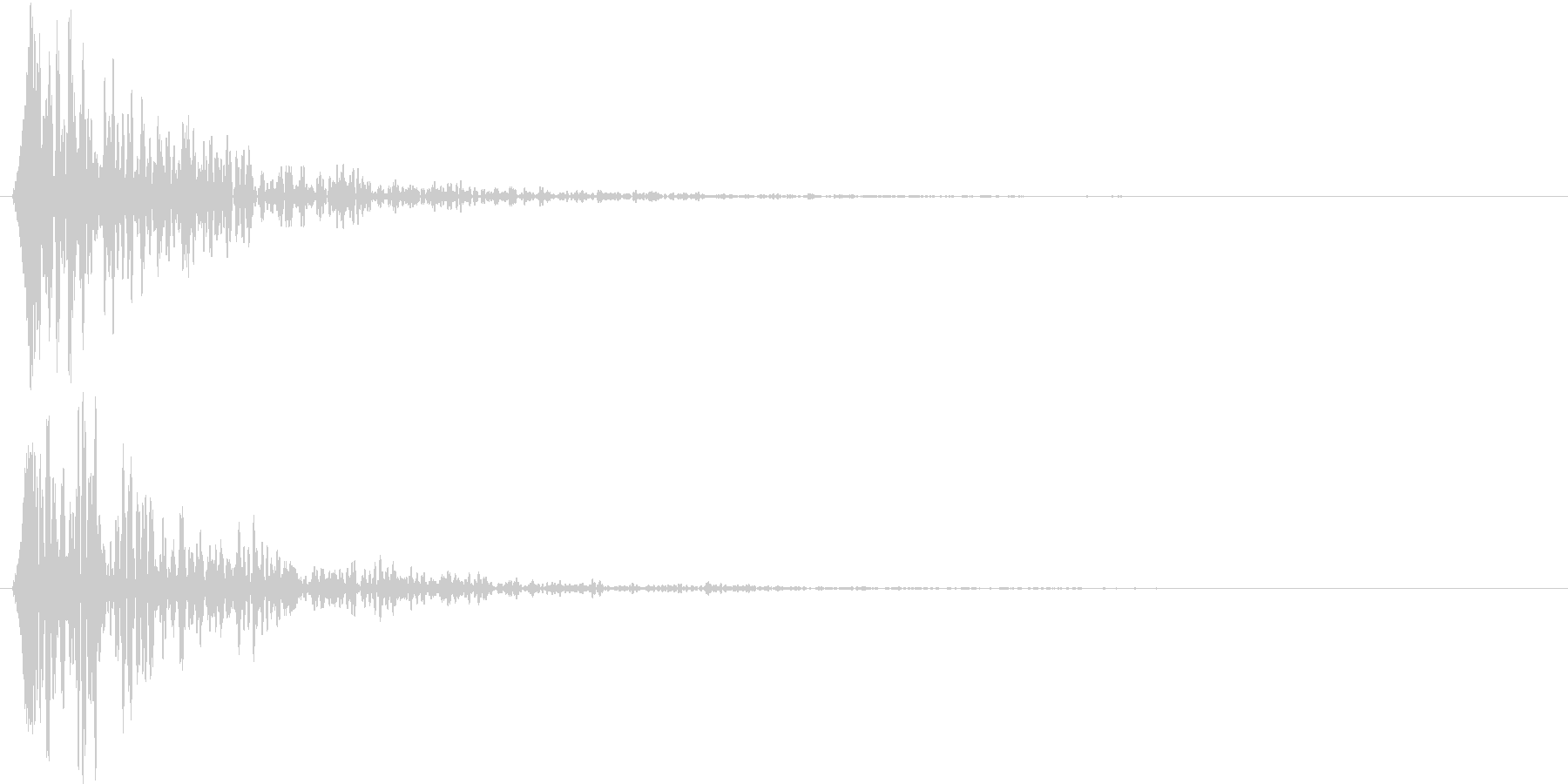 ドーン(登場シーンなどの響く重低音)の未再生の波形