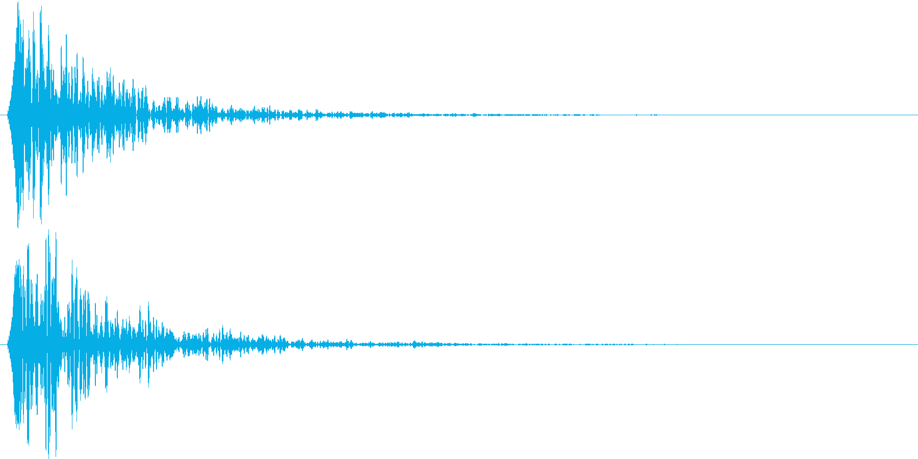 ドーン(登場シーンなどの響く重低音)の再生済みの波形