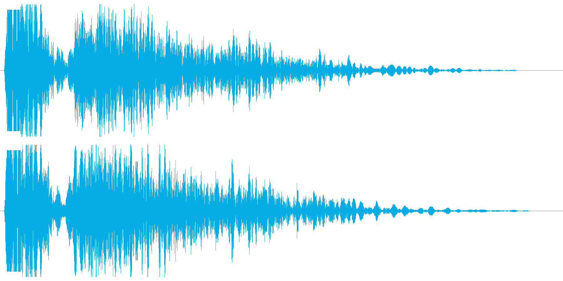 シューン(発射の音)の再生済みの波形