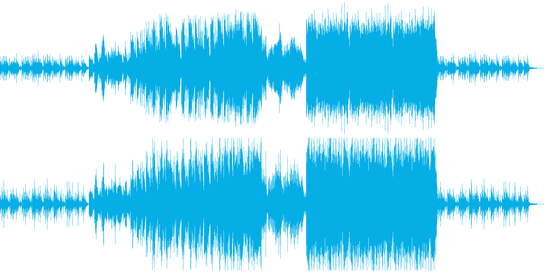 寂しい、もの悲しげなピアノソロ曲の再生済みの波形