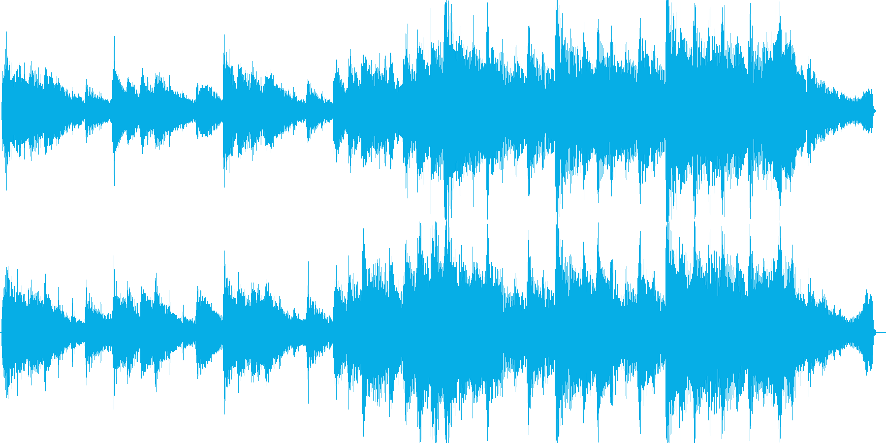 ピアノで都会的な朝をテーマにした明るい曲の再生済みの波形