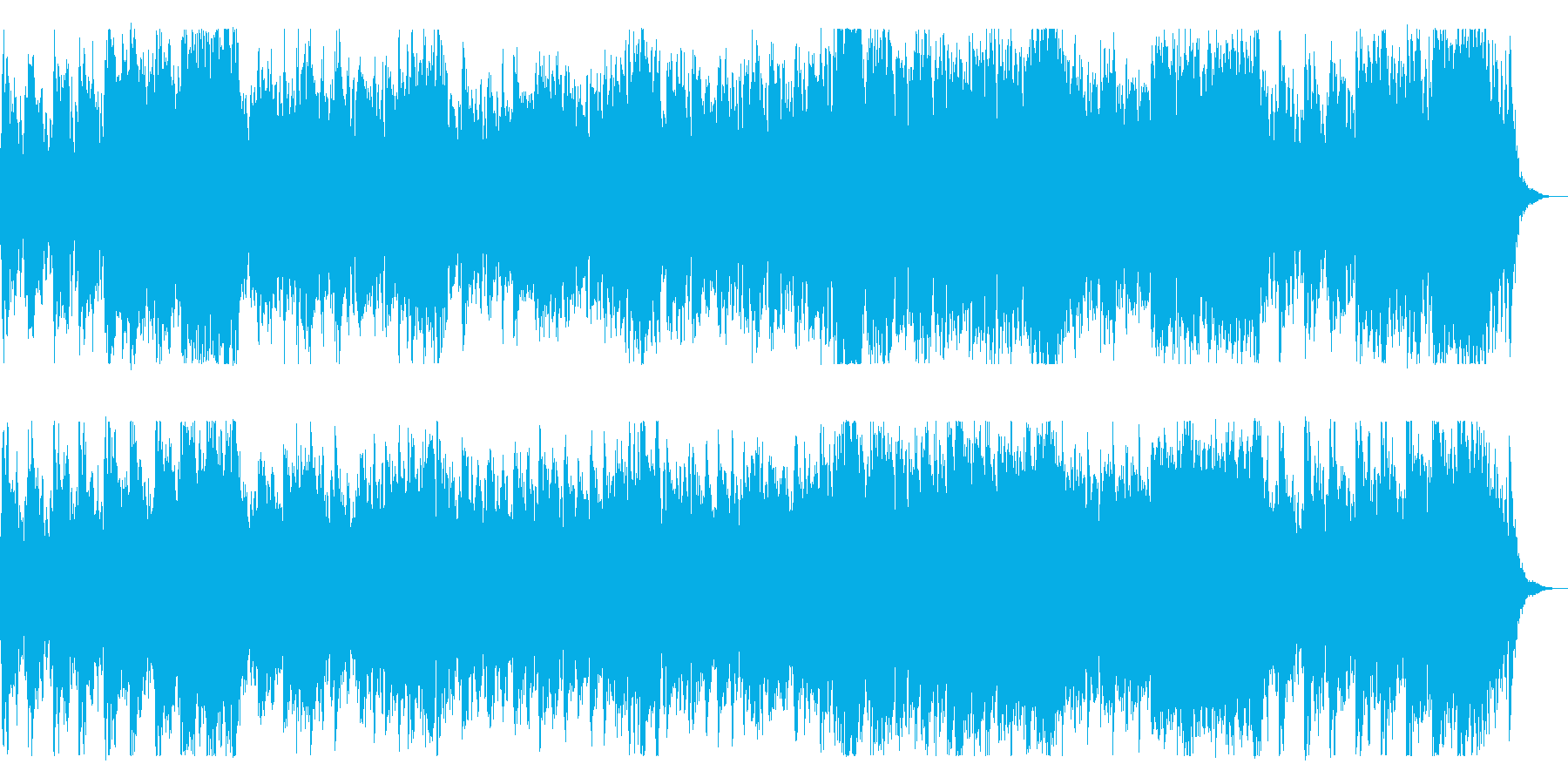 冒険したくなるようなダイナミックな曲の再生済みの波形