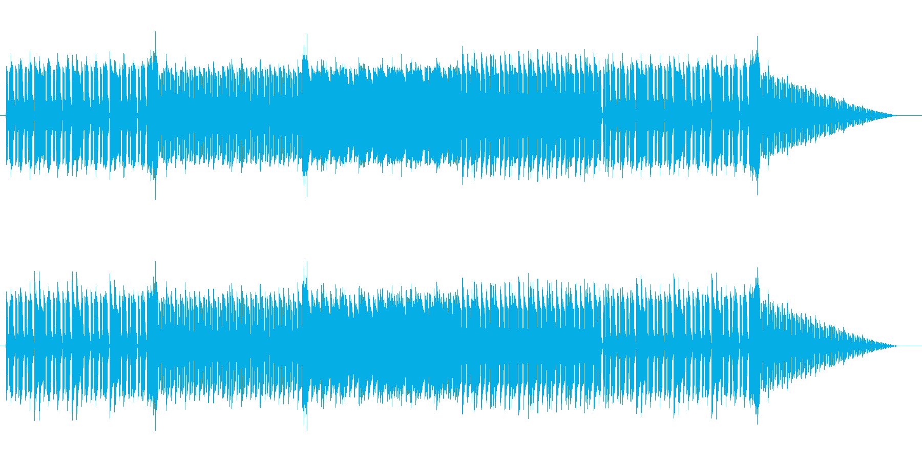 ゲームの戦闘曲風な楽曲です。ファミコン…の再生済みの波形
