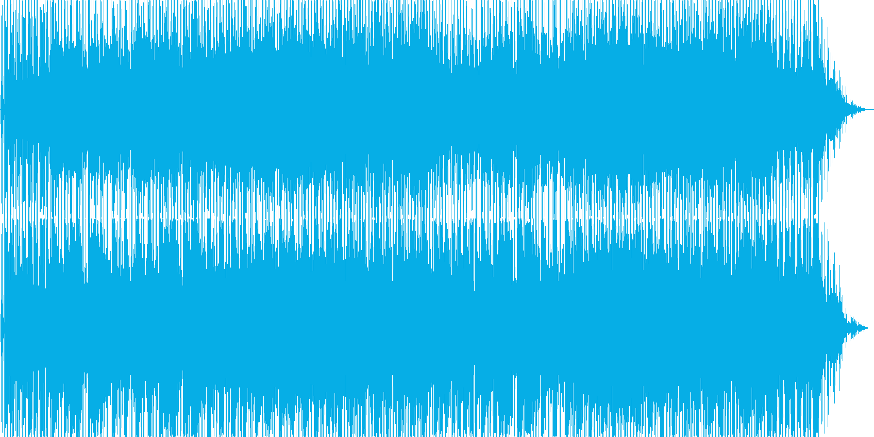 明るいシンセのポップス曲の再生済みの波形