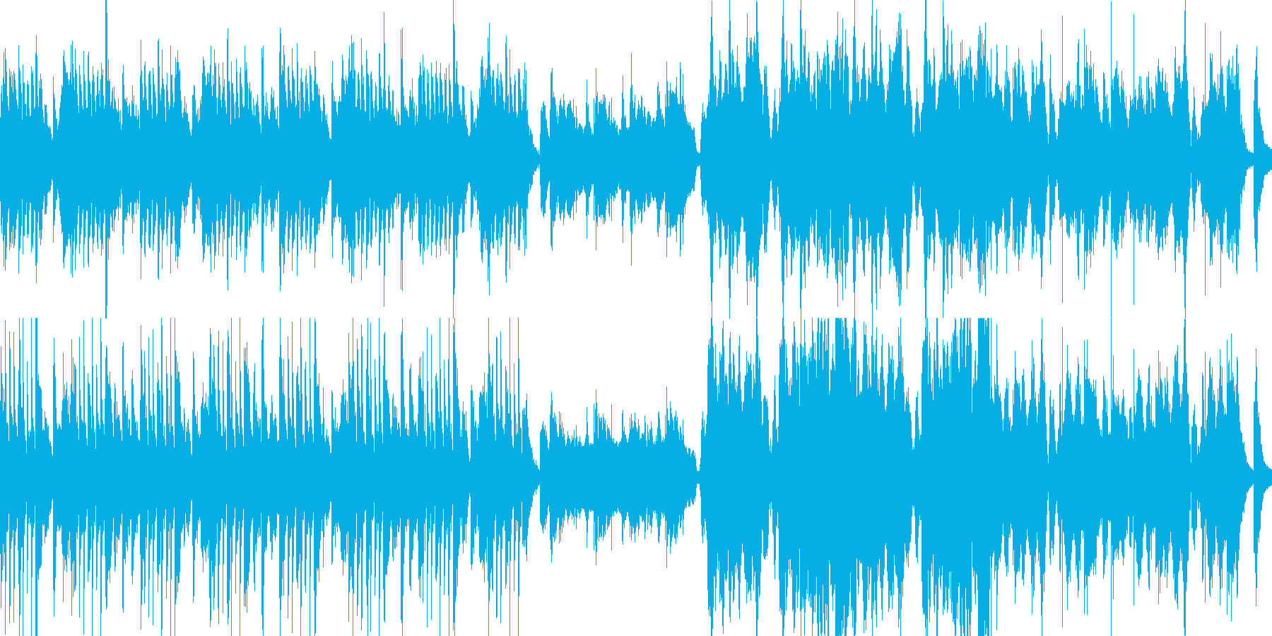 ピアノとストリングスの洋風ホラー曲の再生済みの波形