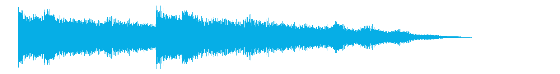 激しいギターのジングル曲、サウンドロゴの再生済みの波形