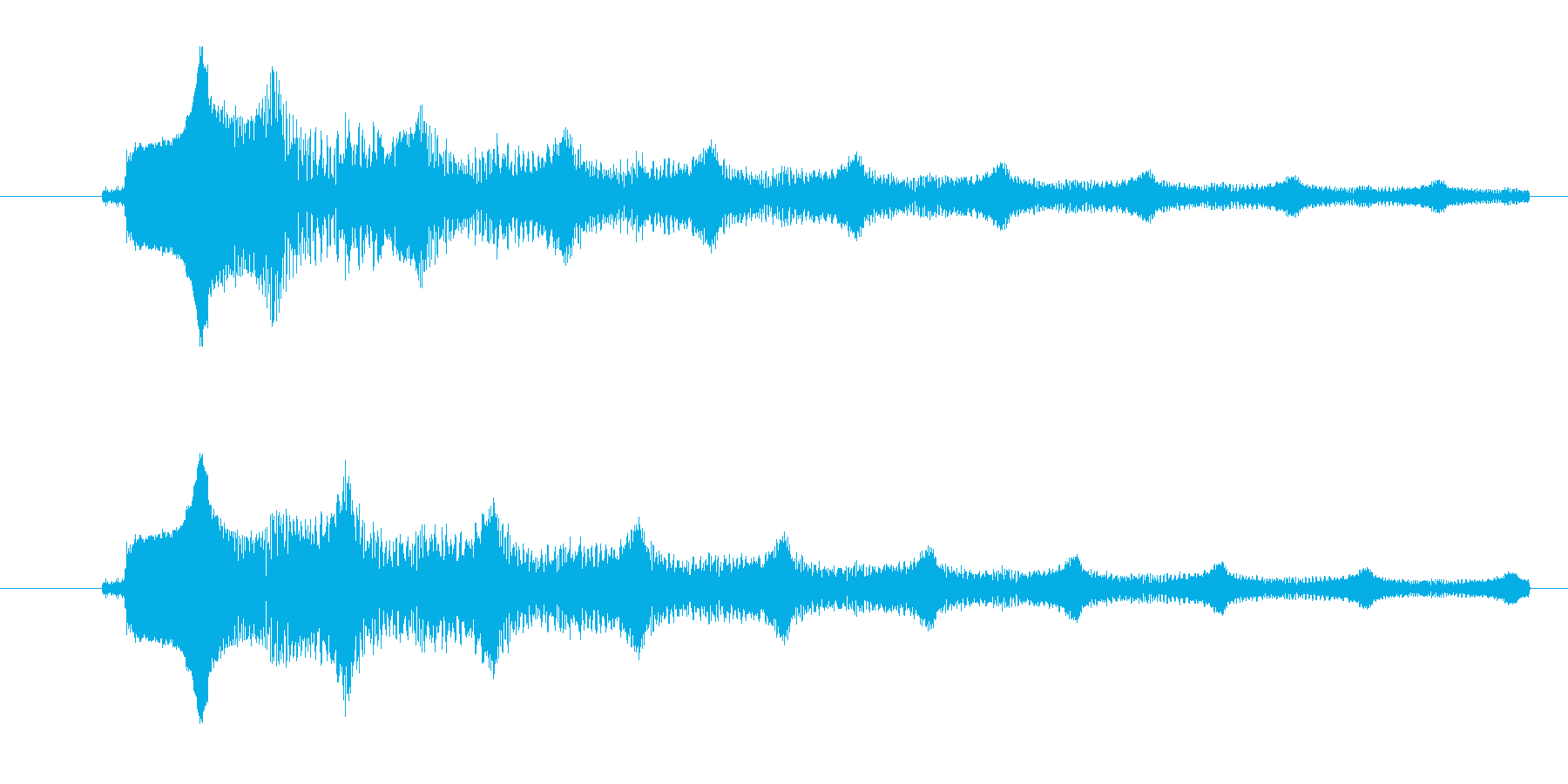 ビームを出す時のような音の再生済みの波形
