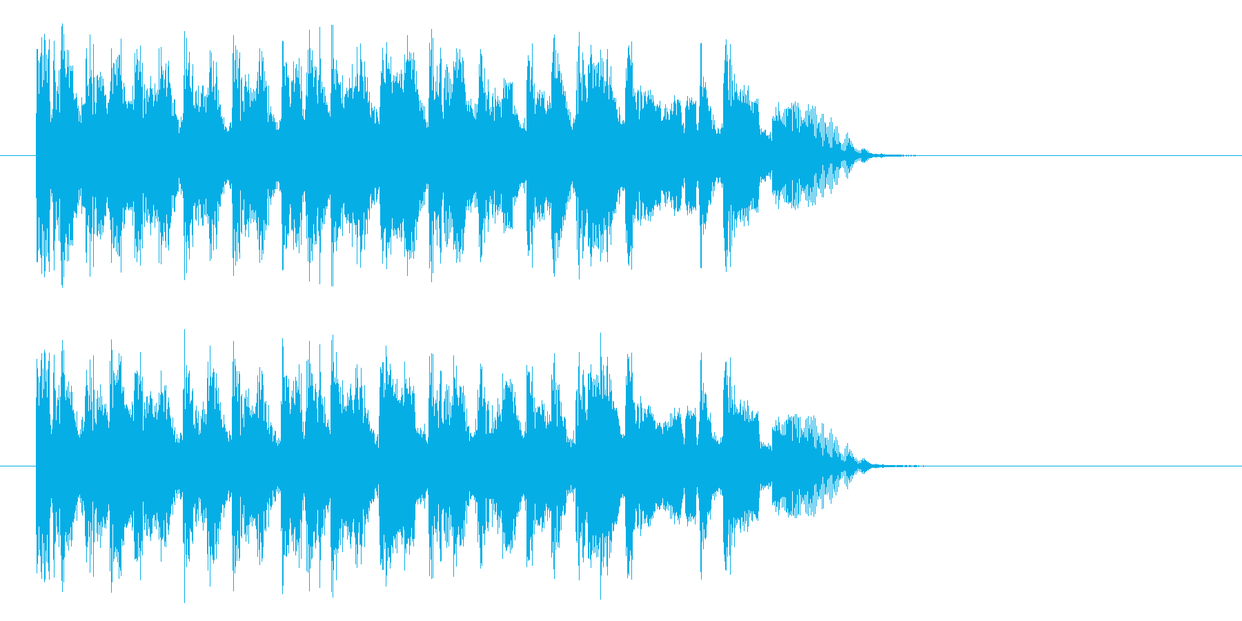 疾走感のあるコミカル音楽の再生済みの波形
