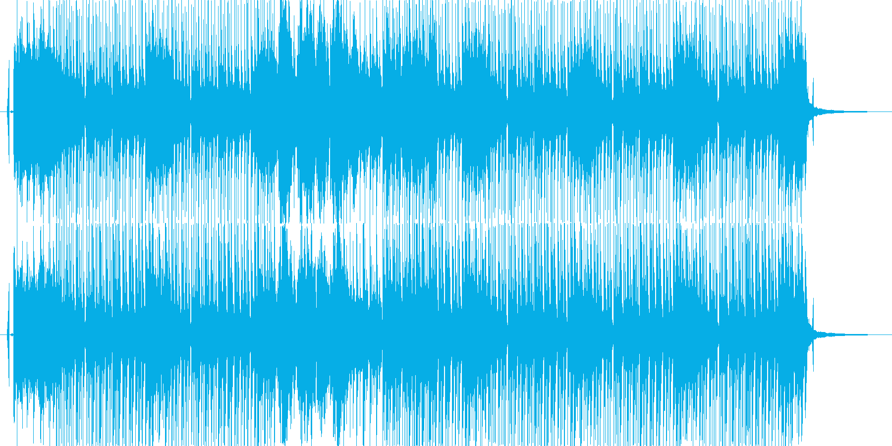 和風で速いテンポの曲の再生済みの波形
