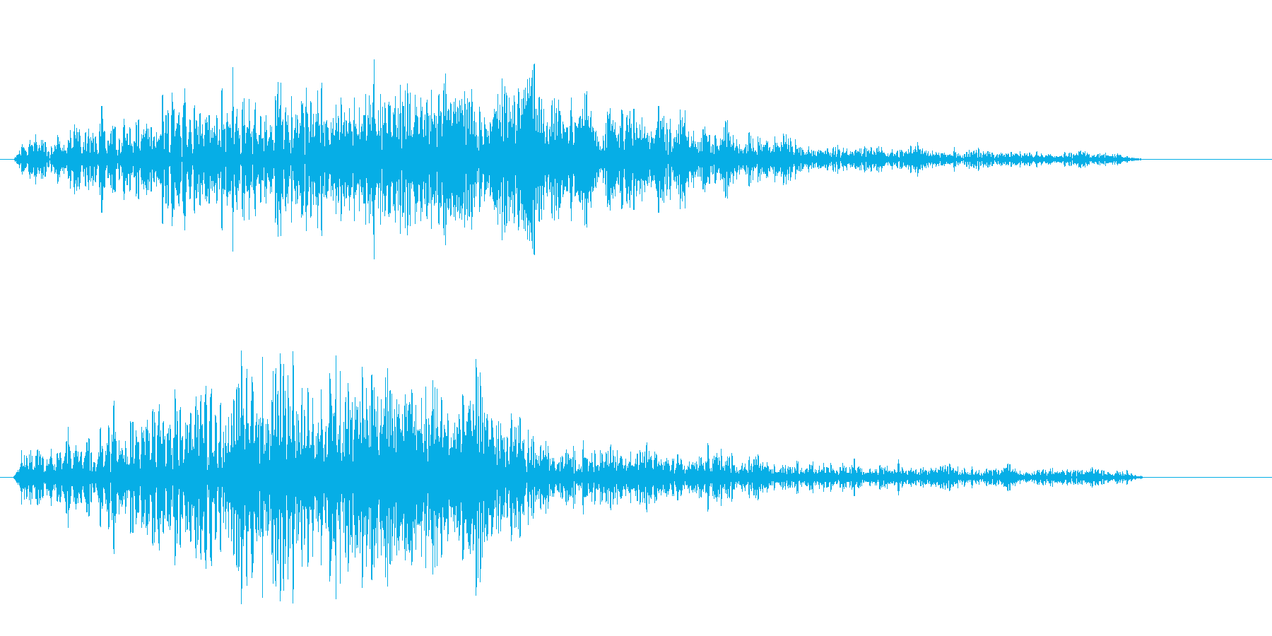 ブワッ(シンプルでスピード感のある音)の再生済みの波形