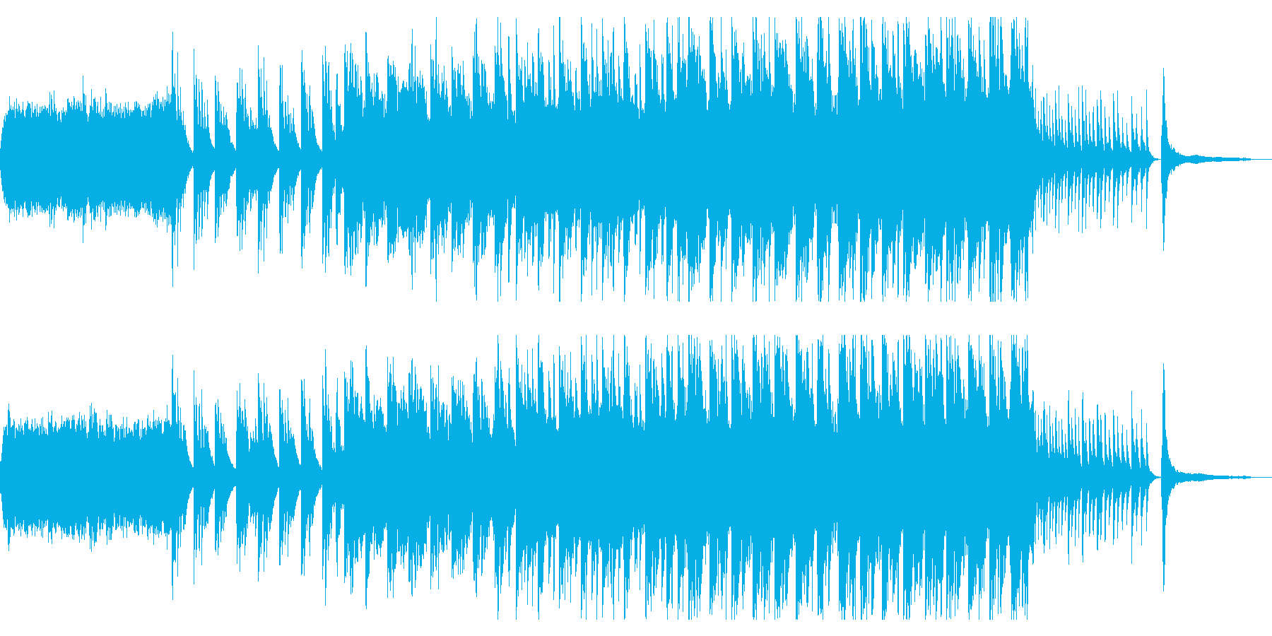 尺八とピアノの壮大で切ない和風曲の再生済みの波形