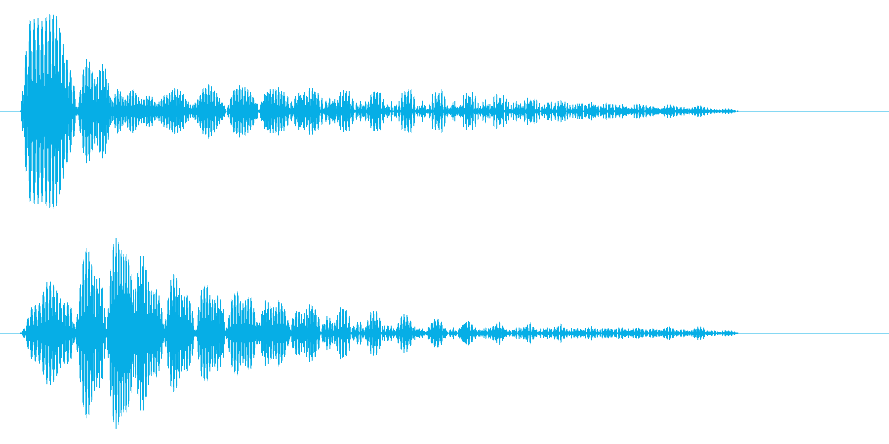 ポン(電子機器の通知音)の再生済みの波形