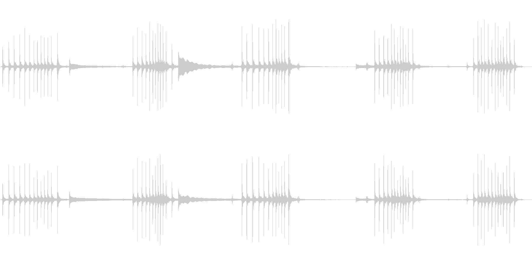 オルゴールの巻く音の未再生の波形