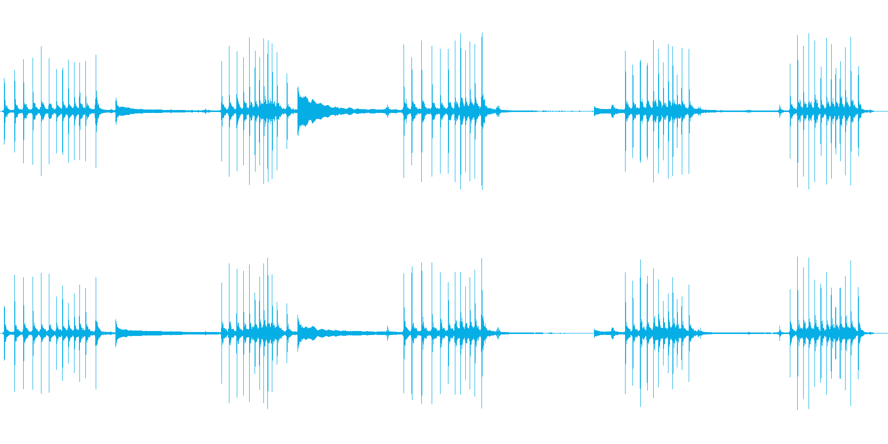 オルゴールの巻く音の再生済みの波形