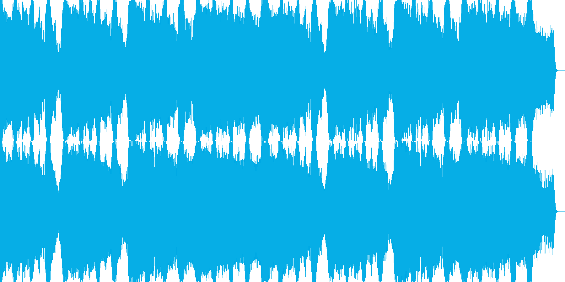 恐怖感や不快感を煽るような曲です。の再生済みの波形
