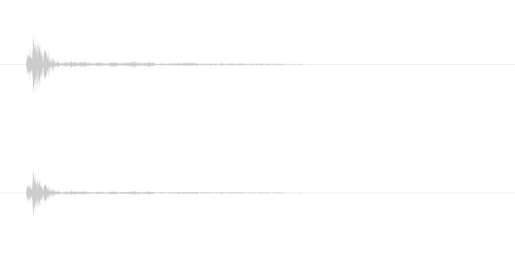 カッ (短いクリック音)の未再生の波形